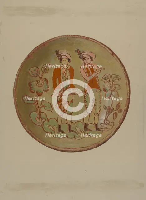 Pa. German Plate, c. 1936. Creator: Eugene Shellady.