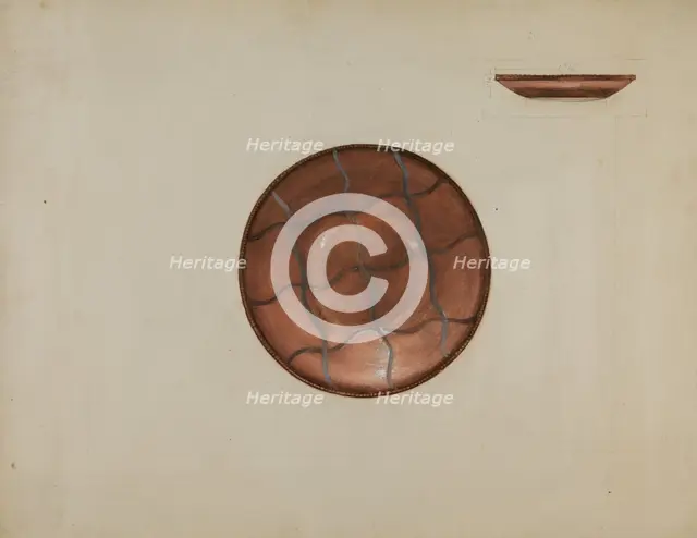 Pa. German Plate, c. 1936. Creator: Ella Josephine Sterling.