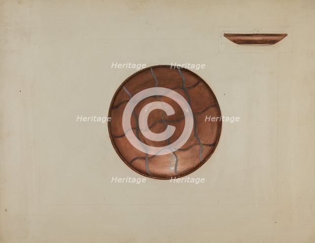 Pa. German Plate, c. 1936. Creator: Ella Josephine Sterling.