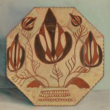 Pa. German Plate, c. 1936. Creators: Lawrence Porth, Agnes Karlin