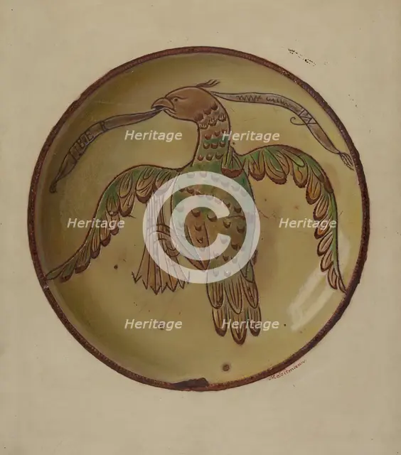 Pa. German Plate, c. 1937. Creator: Max Soltmann.