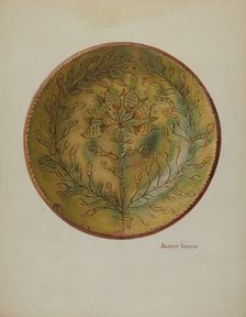 Pa. German Plate, c. 1937. Creator: Albert J. Levone