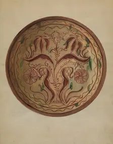 Pa. German Plate, c. 1937. Creator: Charles Garjian
