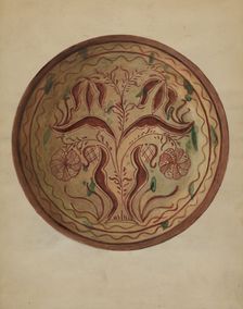 Pa. German Plate, c. 1937. Creator: Charles Garjian