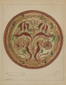 Pa. German Plate, c. 1937. Creator: Charles Garjian