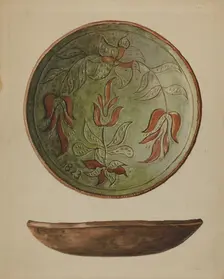 Pa. German Plate, c. 1937. Creator: Charles Garjian