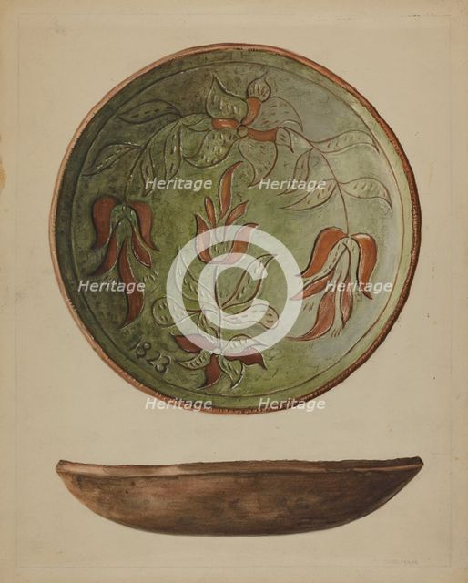 Pa. German Plate, c. 1937. Creator: Charles Garjian.