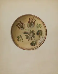 Pa. German Plate, c. 1937. Creator: David Ellinger