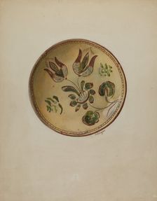 Pa. German Plate, c. 1937. Creator: David Ellinger