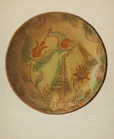 Pa. German Plate, c. 1938. Creator: Austin L. Davison