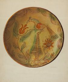 Pa. German Plate, c. 1938. Creator: Austin L. Davison