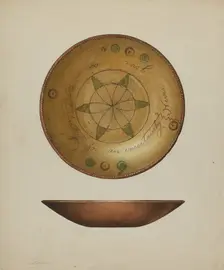 Pa. German Plate, c. 1938. Creator: Giacinto Capelli