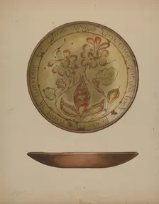 Pa. German Plate, c. 1938. Creator: Giacinto Capelli
