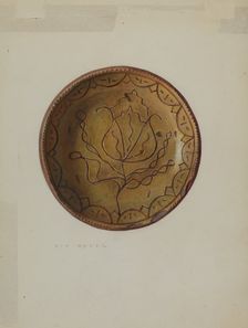 Pa. German Plate, c. 1938. Creator: Roy Weber