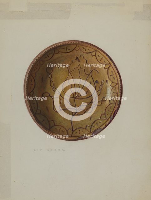Pa. German Plate, c. 1938. Creator: Roy Weber.