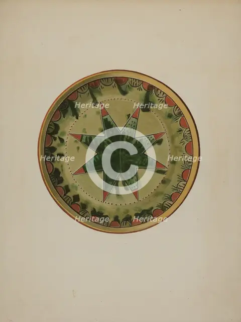 Pa. German Plate, c. 1939. Creator: Henry Moran.