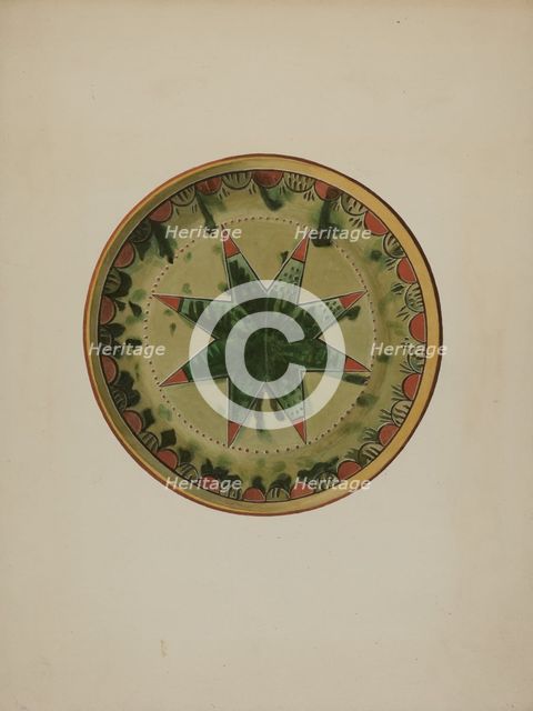 Pa. German Plate, c. 1939. Creator: Henry Moran.