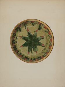 Pa. German Plate, c. 1939. Creator: Henry Moran
