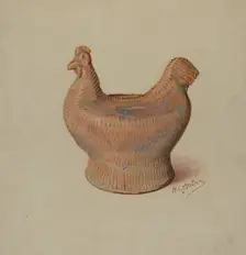 Pa. German Pottery Bank, c. 1937. Creator: William L. Antrim