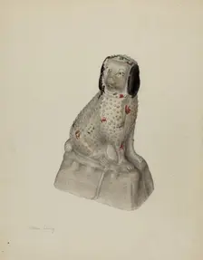 Pa. German Prince Charles Spaniel, 1940. Creator: Mina Lowry