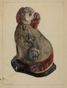 Pa. German Prince Charles Spaniel, c. 1936. Creator: Mina Lowry