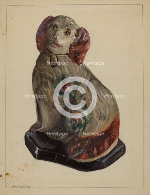 Pa. German Prince Charles Spaniel, c. 1936. Creator: Mina Lowry.