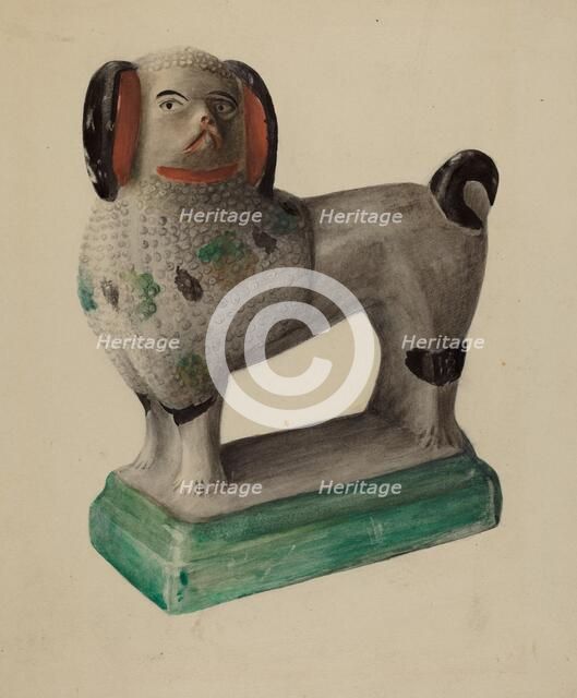 Pa. German Prince Charles Spaniel, c. 1937. Creator: Mina Lowry.