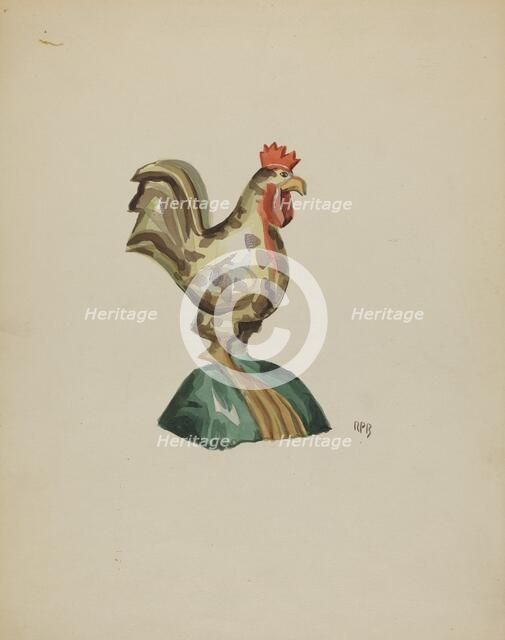 Pa. German Rooster, c. 1936. Creator: Raoul Du Bois.