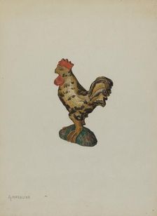 Pa. German Rooster Figurine, c. 1939. Creator: Arsen Maralian