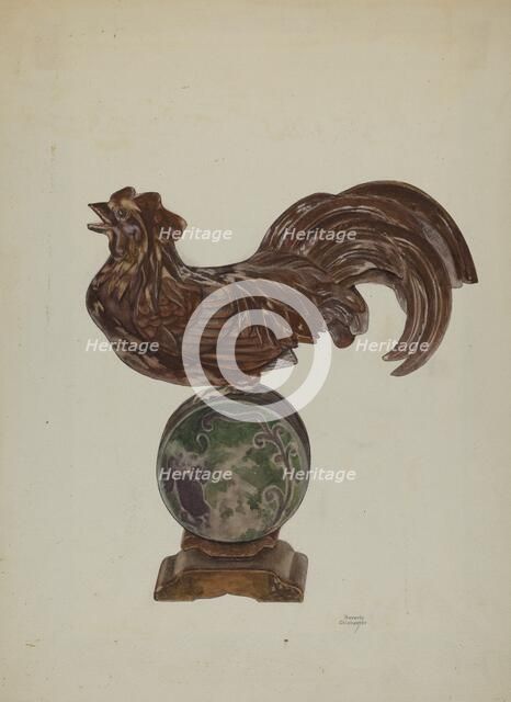 Pa. German Rooster Mantel Ornament, c. 1941. Creator: Beverly Chichester.