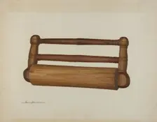 Pa. German Rolling Pin, c. 1941. Creator: Frank Budash