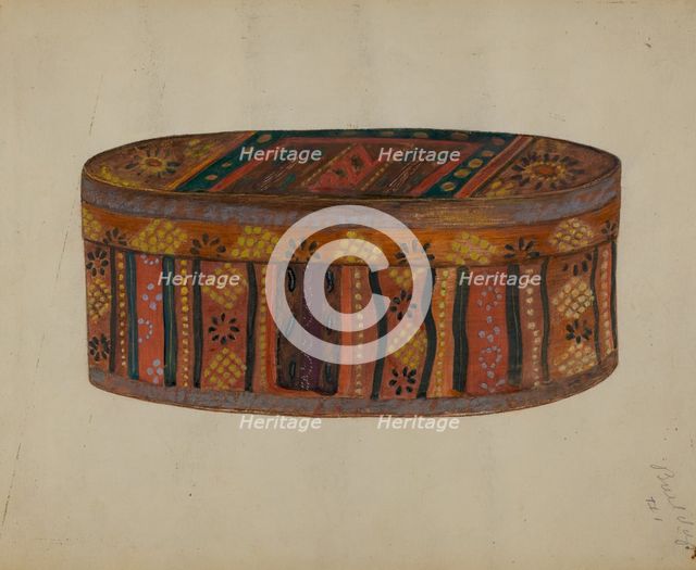 Pa. German's Bride's Box, c. 1936. Creator: Meyer Goldbaum.