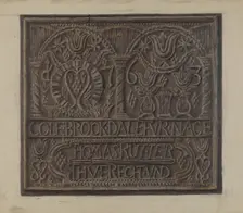 Pa. German Stove Plate, 1935/1942. Creator: Austin L. Davison
