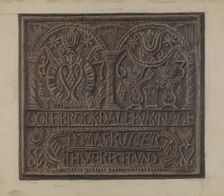Pa. German Stove Plate, 1935/1942. Creator: Austin L. Davison