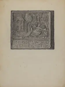 Pa. German Stove Plate, 1937. Creator: Austin L. Davison