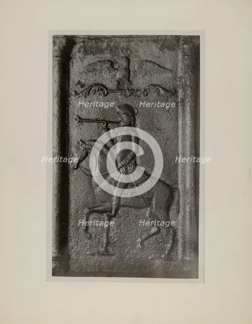 Pa. German Stove Plate, c. 1942. Creator: Charles Von Urban.
