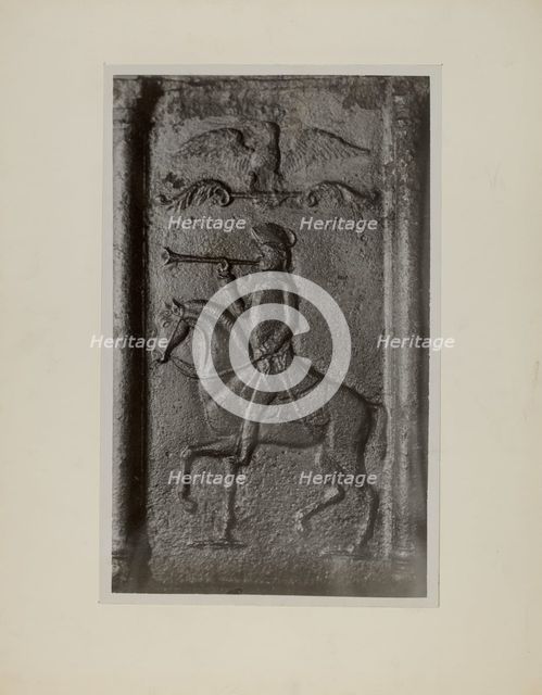 Pa. German Stove Plate, c. 1942. Creator: Charles Von Urban.