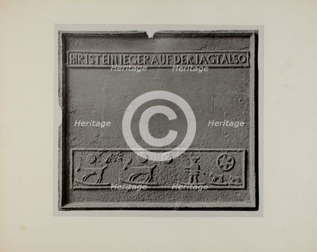 Pa. German Stove Plate, c. 1942. Creator: Charles Von Urban.