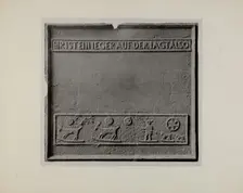 Pa. German Stove Plate, c. 1942. Creator: Charles Von Urban
