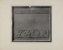 Pa. German Stove Plate, c. 1942. Creator: Charles Von Urban