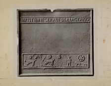 Pa. German Stove Plate, c. 1936. Creator: Charles Von Urban