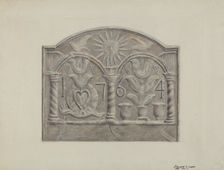 Pa. German Stove Plate, c. 1936. Creator: Edward L Loper