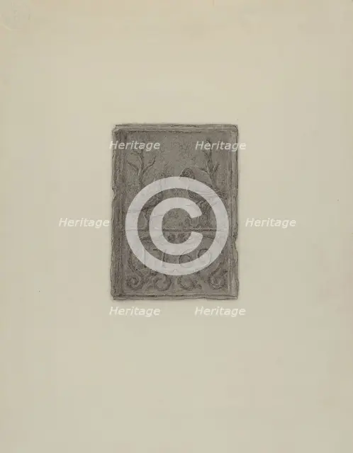 Pa. German Stove Plate, c. 1936. Creator: Elmer G Anderson.