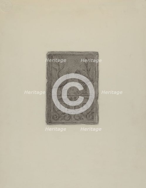 Pa. German Stove Plate, c. 1936. Creator: Elmer G Anderson.