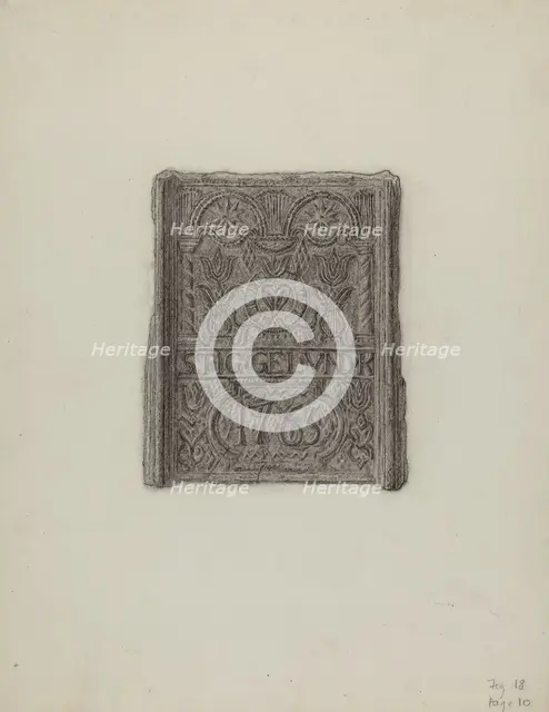 Pa. German Stove Plate, c. 1936. Creator: Elmer G Anderson.