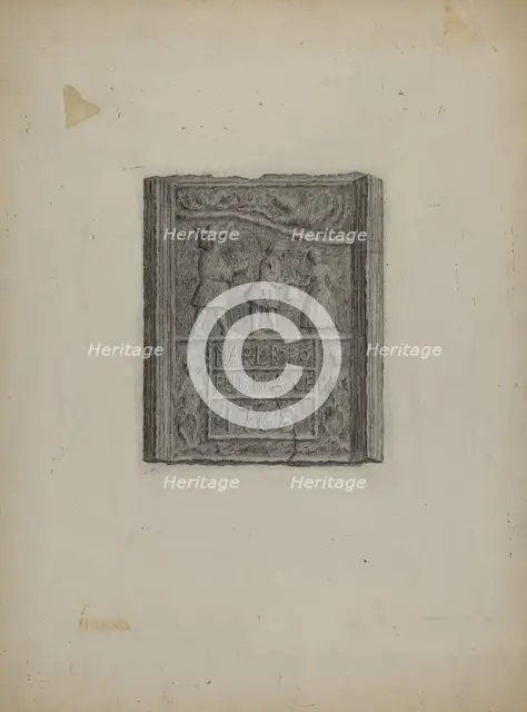 Pa. German Stove Plate, c. 1937. Creator: Roy Weber.