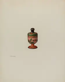 Pa. German Saffron Box, 1935/1942. Creator: Charles Henning
