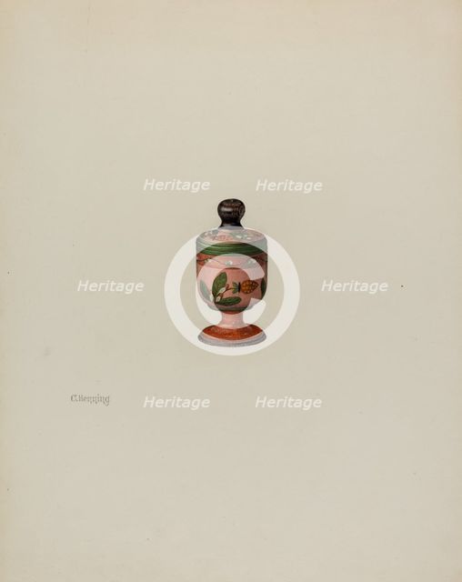 Pa. German Saffron Box, 1935/1942. Creator: Charles Henning.