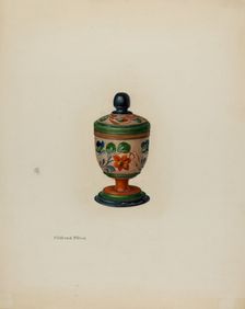 Pa. German Saffron Box, c. 1941. Creator: Mildred Ford