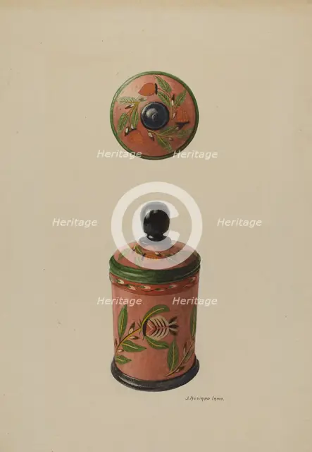 Pa. German Saffron Box, c. 1939. Creator: J. Howard Iams.